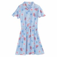 Robe manches courtes imprimé floral Imprimé Fleurs Fond Bleu LA REDOUTE COLLECTIONS