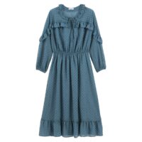 Robe manches longues imprimée à pois Bleu Ciel LA REDOUTE COLLECTIONS