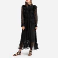 Robe maxi longue à volants