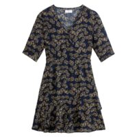 Robe portefeuille courte imprimée DAMIAN Imprimé + Bleu Marine GARANCE PARIS