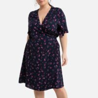 Robe portefeuille imprimée fleurs Imprimé Fleurs Fond Marine LA REDOUTE COLLECTIONS PLUS