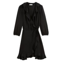 Robe portefeuille manches 3/4 Noir LA REDOUTE COLLECTIONS