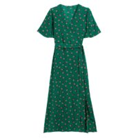 Robe portefeuille maxi longue imprimée fleurs Imprimé Vert LA REDOUTE COLLECTIONS