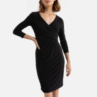 Robe portefeuille mi-longue Noir Lauren Ralph Lauren