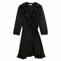 Robe portefeuille volantée Noir LA REDOUTE COLLECTIONS PLUS