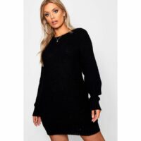 Robe   pull courte  manches longues Blush;Argent;Noir BOOHOO