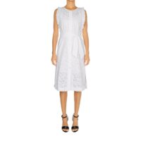 Robe sans manches avec broderie anglaise Blanc Tommy Hilfiger