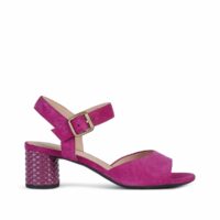 Sandales à talon en cuir Ortensia Fuchsia Geox