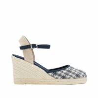 Sandales compensées Java Wedge Jaune ou Bleu Marine Esprit