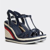 Sandales compensées Tommy Strappy Bleu Marine Tommy Hilfiger