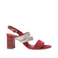 Sandales cuir Dalina Cognac ou Rouge tamaris