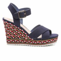 Sandales cuir Ekko Bleu Marine COSMOPARIS