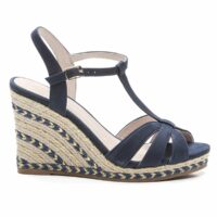 Sandales cuir Himoya Bleu Marine COSMOPARIS