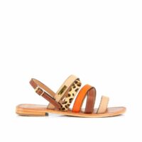 Sandales cuir Hop Orange Multicolore LES TROPEZIENNES PAR M BELARBI