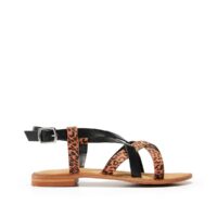 Sandales cuir Mary Noir/Léopard Vero Moda