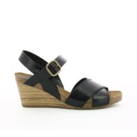 Sandales cuir Salambo Noir Kickers