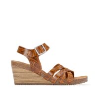 Sandales cuir talon compensé Solyna Camel Kickers