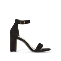 Sandales cuir velours talon haut Beinta Noir MINELLI