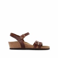 Sandales plates cuir Lana Cognac Birkenstock