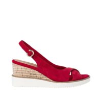 Sandales talon compensé Alis Rose Irisé ou Rouge ou Noir tamaris