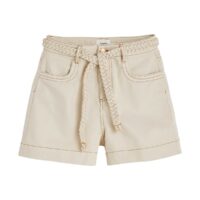 Short avec ceinture tressée COLETTE Beige LABDIP