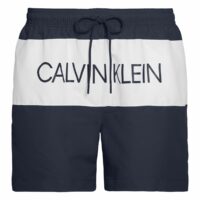 Short de bain Core Placed Logo Bleu Foncé Calvin Klein