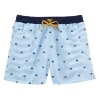 Short de bain imprimé crabes Blanc + Rayé Bleu + Imprimé Bleu LA REDOUTE COLLECTIONS