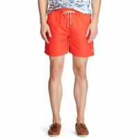 Short de bain mi-long Traveler Vert Pastel - Jaune - Rouge Vif - Blanc Polo Ralph Lauren