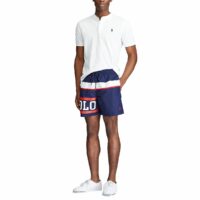 Short de bain mi-long colorblock Bleu Marine Polo Ralph Lauren