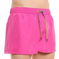 Short de bain uni logo Turquoise - Rose Diesel