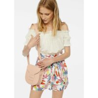 Short fleuri en coton