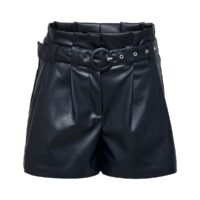 Short taille haute en simili Noir Only