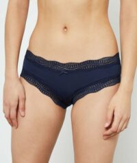 Shorty bords dentelle graphique - JAZZ - Bleu - Femme - Etam