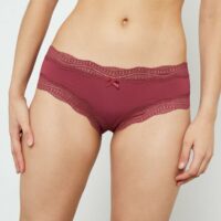 Shorty bords dentelle graphique - JAZZ  - Bordeaux - Femme - Etam