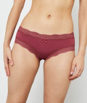 Shorty bords dentelle graphique - JAZZ  - Bordeaux - Femme - Etam