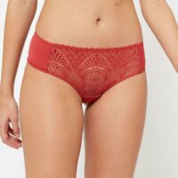 Shorty en dentelle - PLUME  - Rouge - Femme - Etam