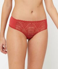 Shorty en dentelle - PLUME  - Rouge - Femme - Etam