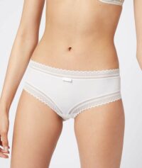 Shorty en microfibre bords dentelle OVE  - Ecru - Femme - Etam