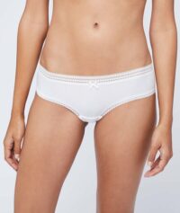 Shorty microfibre bords dentelle - POWER  - Blanc - Femme - Etam