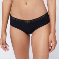 Shorty microfibre bords dentelle - POWER - Noir - Femme - Etam