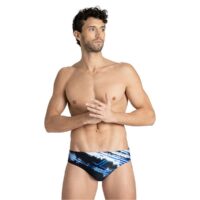 Slip de bain Maxlife Infinite stripe Noir/Bleu Arena