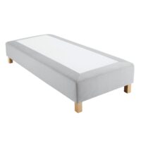 Sommier à ressorts BOXSPRING gris clair 90x200 Apollon Maisons du Monde