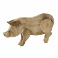 Statue cochon en pin L52 Maisons du Monde