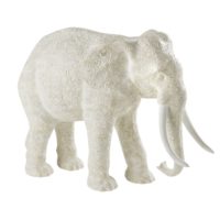 Statue éléphant beige effet vieilli motifs mandala H48 Maisons du Monde