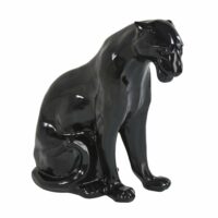 Statue panthère noire brillante H70 Maisons du Monde