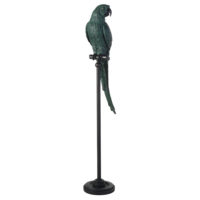 Statue perroquet verte et noire H117 Maisons du Monde