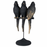 Statue perroquets et perchoir noirs H44 Maisons du Monde