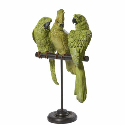 Statue perroquets verts et métal noir H50 Maisons du Monde