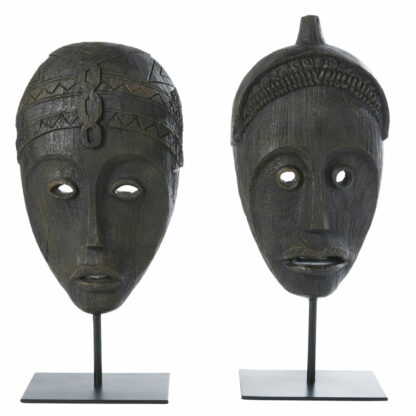 Statues masques noires H46 (x2) Maisons du Monde