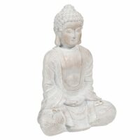 Statuette bouddha effet blanchi H23 Maisons du Monde